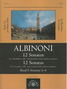 12 Sonaten : Für 3 Blockflöten (Aat), Bassblockflöte Ad Lib und Basso Continuo - Band I.