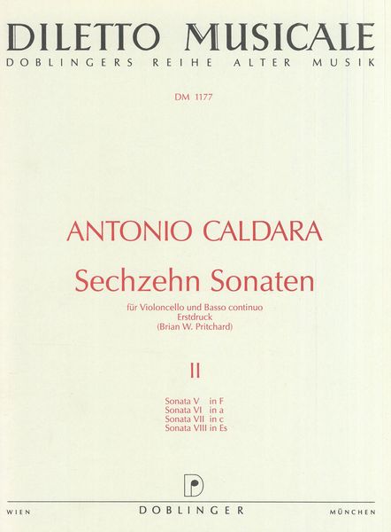Sechzehn (16) Sonaten : For Violoncello and Basso Continuo, II : Nos. 5-8.