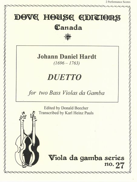 Duetto : For Two Bass Violas Da Gamba / edited by Donald Beecher.