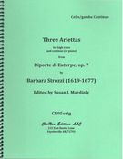 Three Ariettas From Diporte Di Euterpe, Op. 7 : For High Voice and Continuo (Or Piano).