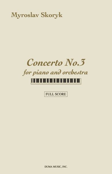 Concerto No. 3 : For Piano and Orchestra.