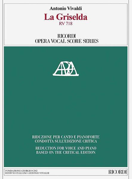 Griselda, RV 718 / edited by Marco Bizzarini and Alessandro Borin.