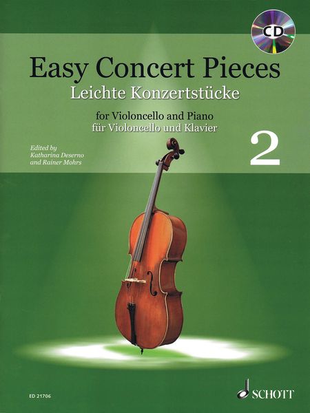 Easy Concert Pieces, Vol. 2 : For Violoncello and Piano / Ed. Katharina Deserno & Rainer Mohrs.