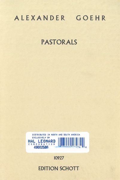 Pastorals, Op. 19 : For Orchestra.