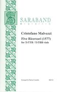 Five Ricercari (1577) : For Trttb/Trtbb Viols / arranged by Patrice Connelly.
