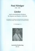 Lieder Nach Verschiedenen Dichtern : Für Sopran und Klavier / edited by Thomas Emmerig.