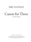 Canon For Three : For Three Sopranos (2015).