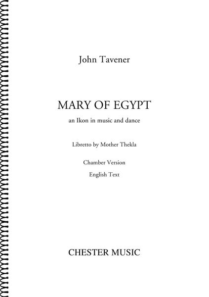 Mary of Egypt : An Ikon In Music and Dance - Chamber Version.