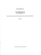 Verso : For Solo Violin, Solo Viola, Harpsichord and String Orchestra.