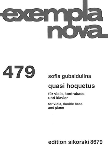 Quasi Hoquetus : Für Viola, Kontrabass und Klavier (1985/2009).