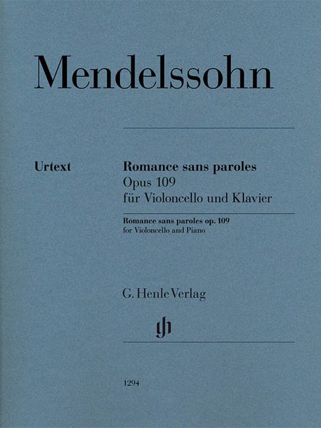 Romance Sans Paroles, Op. 109 : Für Violoncello und Klavier / edited by Ernst-Günter Heinemann.