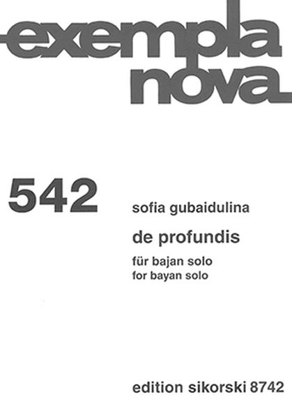 De Profundis : For Bayan Solo (1978) / edited by Friedrich Lips.