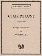 Clair De Lune, From Suite Bergamasque : For Two Harps / arranged by John Escosa.