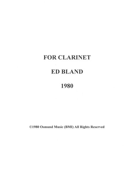 For Clarinet (1980).