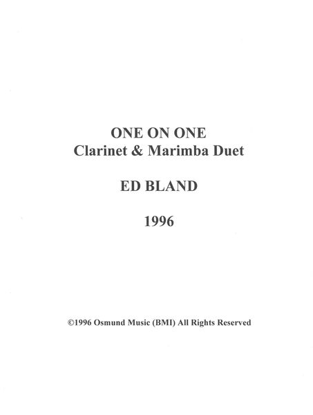 Guess Faroe Islands Properly Theodore Front Musical Literature - One On One : For Clarinet and Marimba.