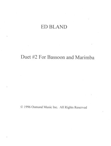 One On One No. 2 : For Bassoon and Marimba.
