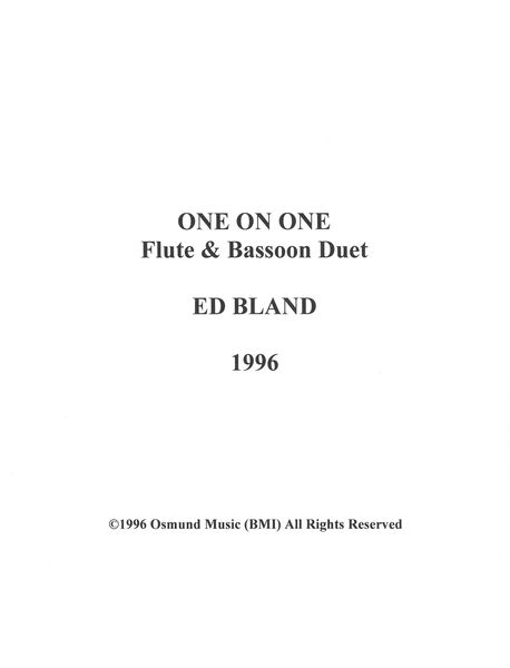 One On One : For Flute and Bassoon.