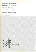 Concerto In D Major (Graunwv C:XIII:74) : For 2 Violins, Strings and Continuo / Ed. Alejandro Garri.