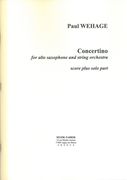 Concertino : For Alto Saxophone and String Orchestra.