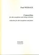 Concertino : For Alto Saxophone and String Orchestra - Piano reduction.