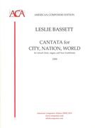 Cantata For City, Nation, World : For Mixed Choir, Organ and Four Trombones (1959).