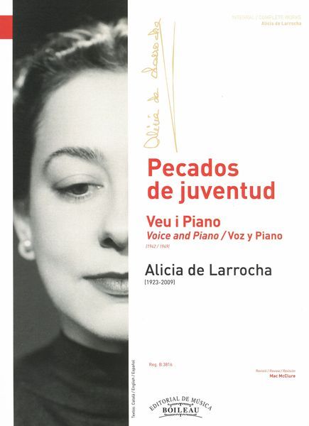 Pecados De Juventud : Voice and Piano (1942/1949) / edited by Mac McClure.