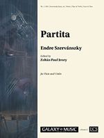 Partita : For Flute and Violin (1966) / edited by Zoltan Paul Jeney.