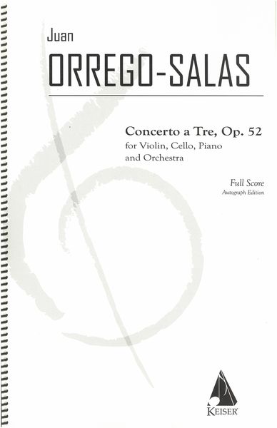 Concerto A Tre, Op. 52 : For Violin, Cello, Piano and Orchestra (1962).