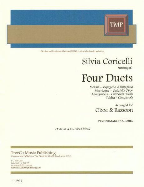 Four Duets : For Oboe and Bassoon.