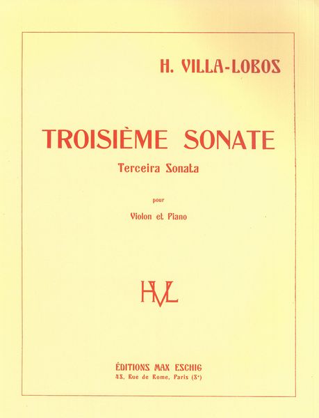 Sonate Fantaisie No. 3 : For Violin and Piano.