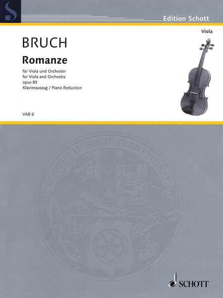 Romanze In F Major, Op. 85 : For Viola and Orchestra / reduction For Viola and Piano.