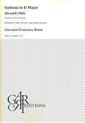 Sinfonia In D Major (Brookb 1966) : For Strings and Basso Continuo / edited by Alejandro Garri.