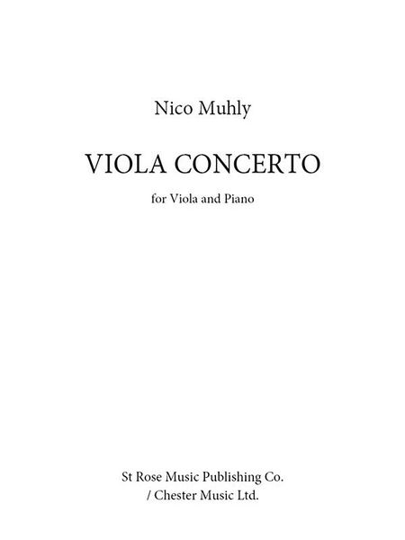 Viola Concerto : For Viola and Piano (2014).