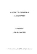 Woodwind Quintet No. 1 (Jazz Quintet) (1983, Rev. 2004).