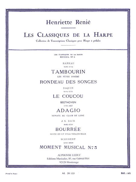 Classiques De la Harpe, Vol. 3 / edited by Henriette Renie.