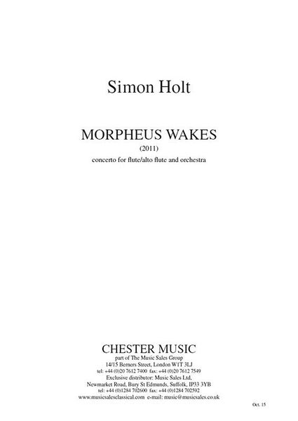 Morpheus Wakes : Concerto For Flute/Alto Flute and Orchestra (2011).