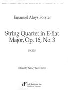 String Quartet In E Flat Major, Op. 16, No. 3 / edited by Nancy November.