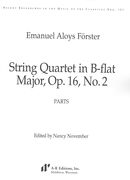 String Quartet In B Flat Major, Op. 16, No. 2 / edited by Nancy November.