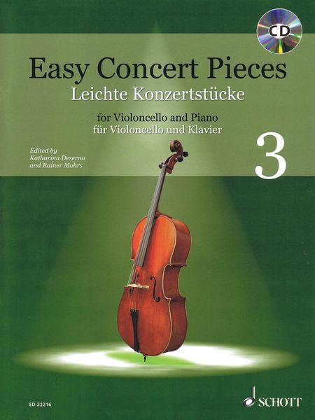 Easy Concert Pieces For Cello and Piano, Vol. 3 / Ed. Katharina Deserno and Rainer Mohrs.
