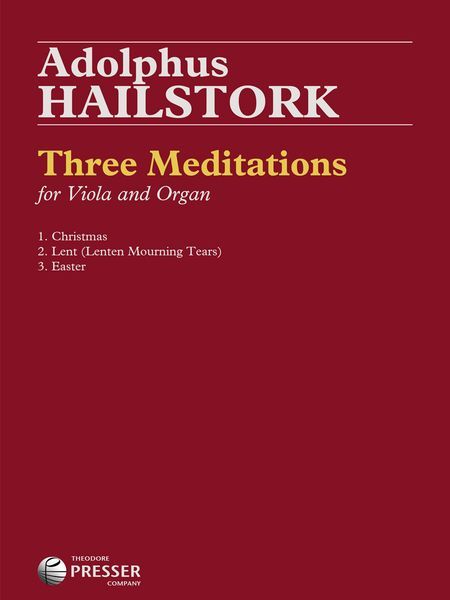 Three Meditations : For Viola and Organ.