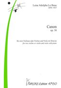 Canon, Op. 38 : Für Zwei Violinen Oder Violine und Viola Mit Klavier.