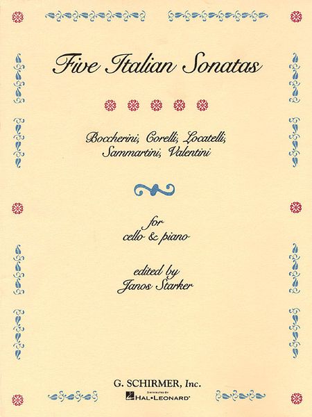 Five Italian Sonatas : For Cello and Piano.