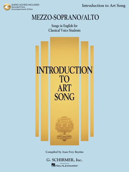 Introduction To Art Song - Songs In English For Classical Voice Students : For Mezzo-Soprano/Alto.