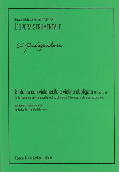 Sinfonia Con Violoncello E Violino Obbligato (Hh.27 N.3) In Re Maggiore.