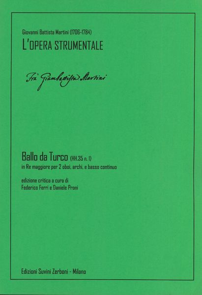Ballo Da Turco (Hh.35 N.1) In Re Maggiore : Per 2 Oboi, Archi E Basso Continuo.