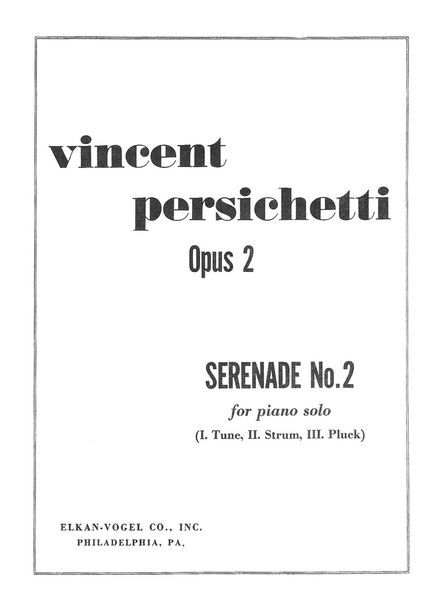 Serenade No. 2 : For Piano Solo.