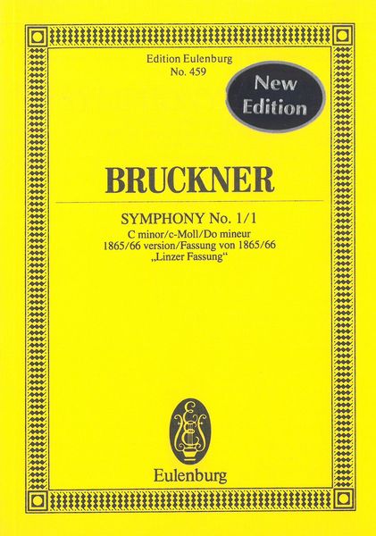 Symphony No. 1 In C Minor/1865/66 Version Linzer.