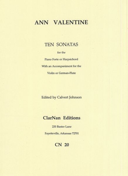 Ten Sonatas : For The Pianoforte Or Harpsichord With An Accompaniment Of Violin Or Flute.
