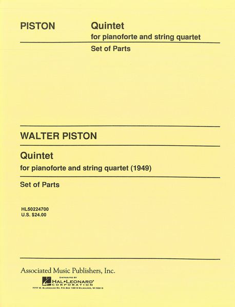 Quintet : For Pianoforte and String Quartet (1949).
