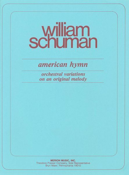American Hymn : Orchestral Variations On An Original Melody.